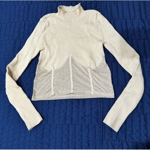 Crop-top turtle neck corset Top, Size: Small, Brand: Fashion Nova